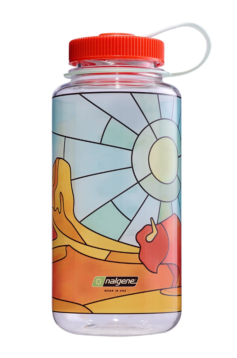 32oz Wide Mouth Stained Glass Print Bottles B3