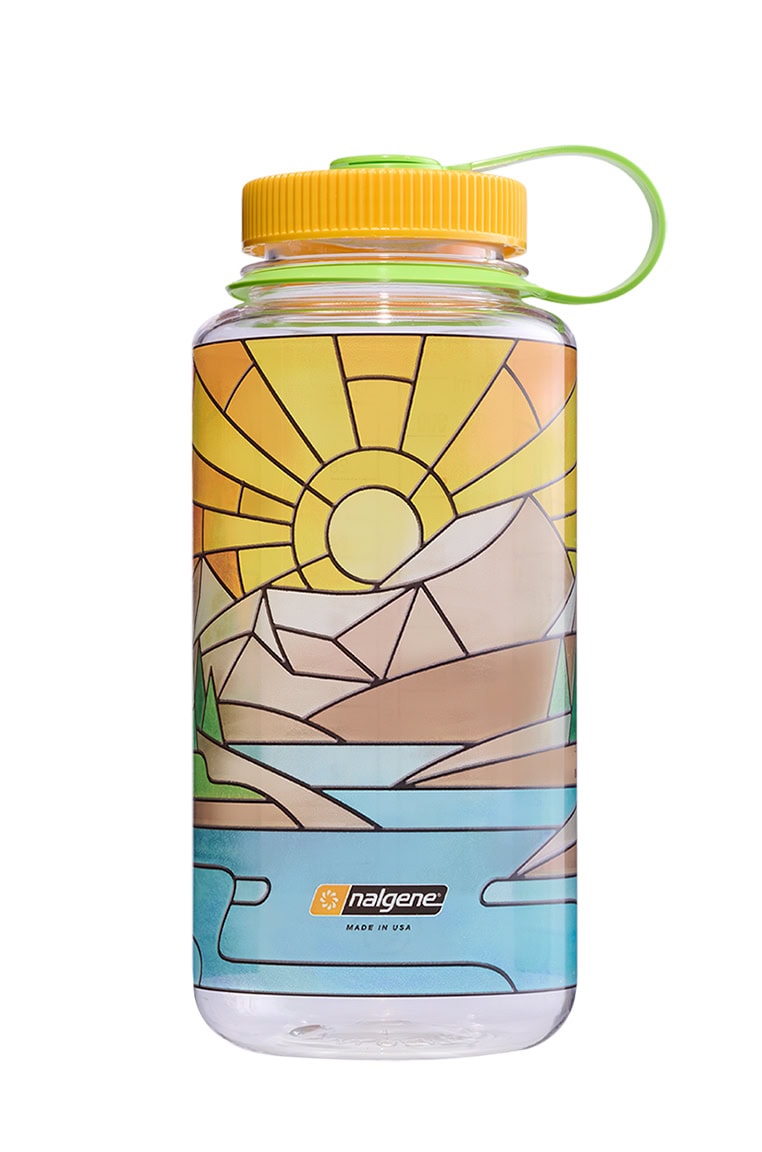 32oz Wide Mouth Stained Glass Print Bottles B3