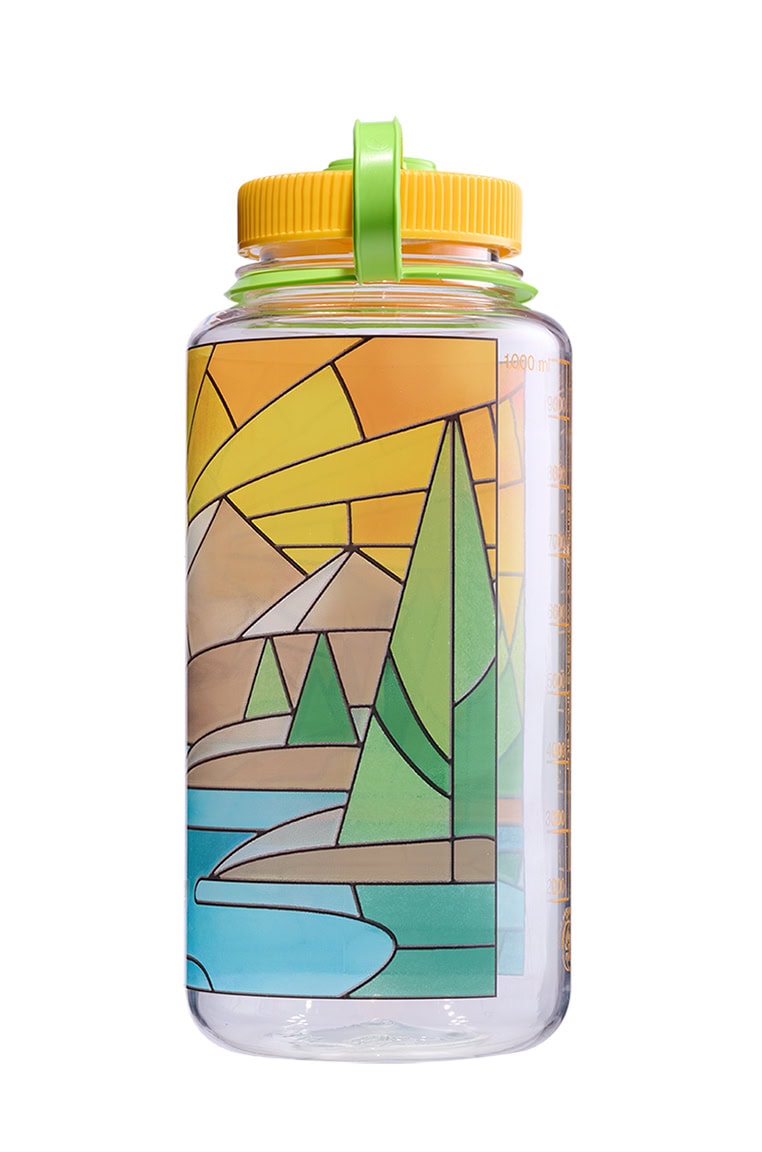 32oz Wide Mouth Stained Glass Print Bottles B3