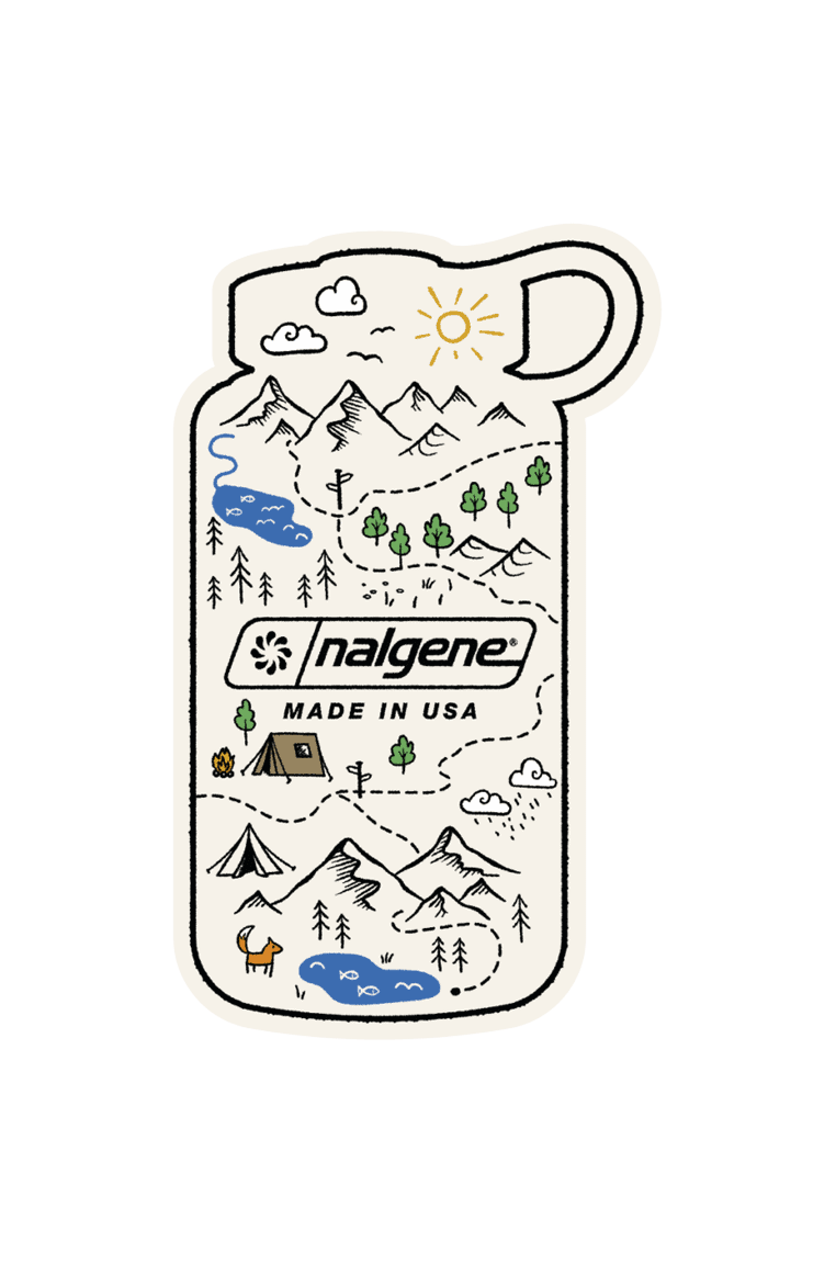 Bottle Map Sticker K7
